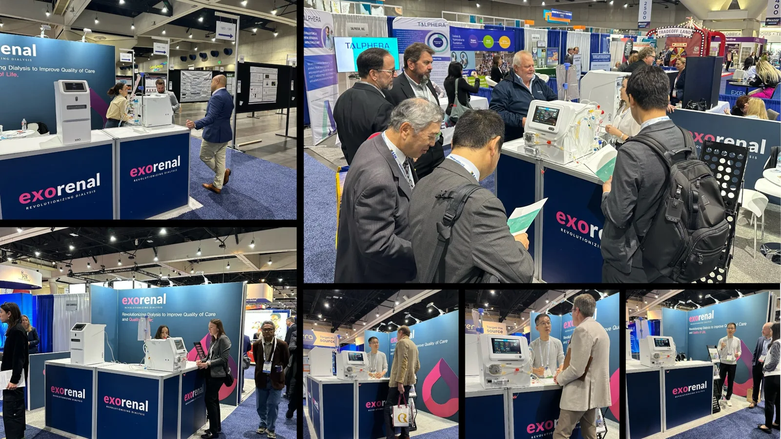 The Exorenal booth at ASN Kidney Week 2024, with clinicians looking at XKIDNEY and XRO
