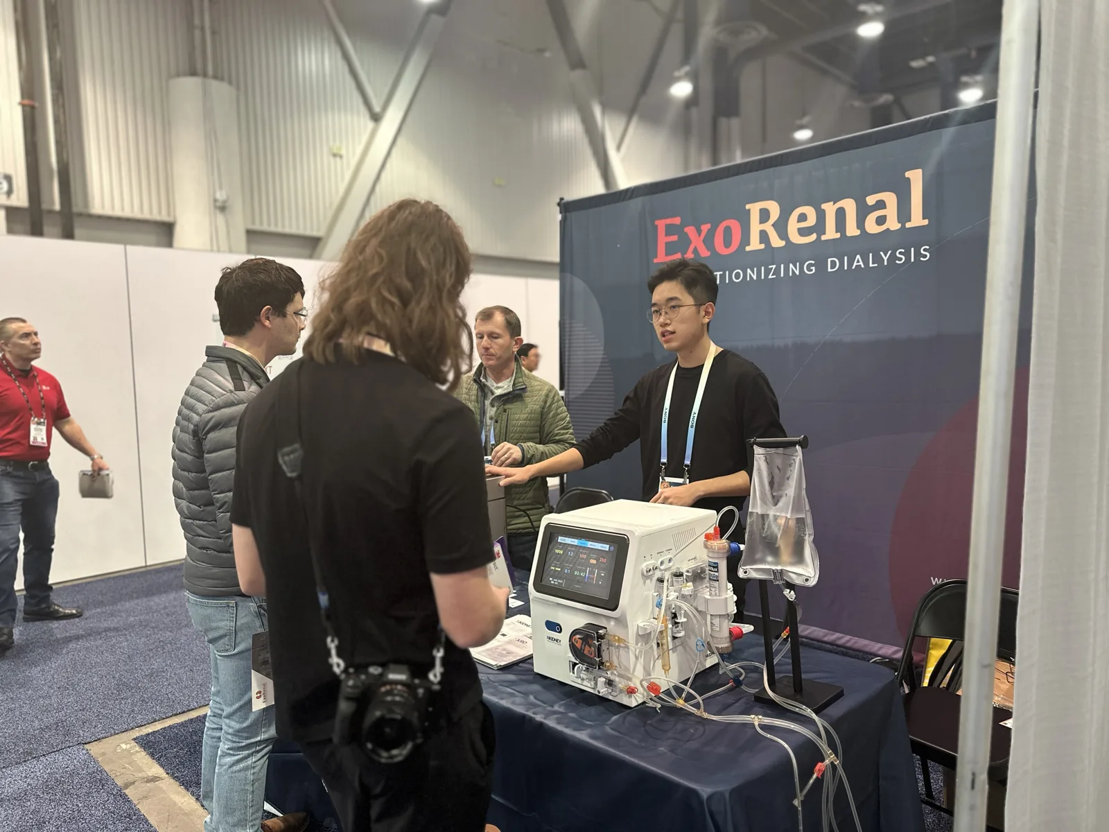 A live demonstration of XKIDNEY for a group of visitors