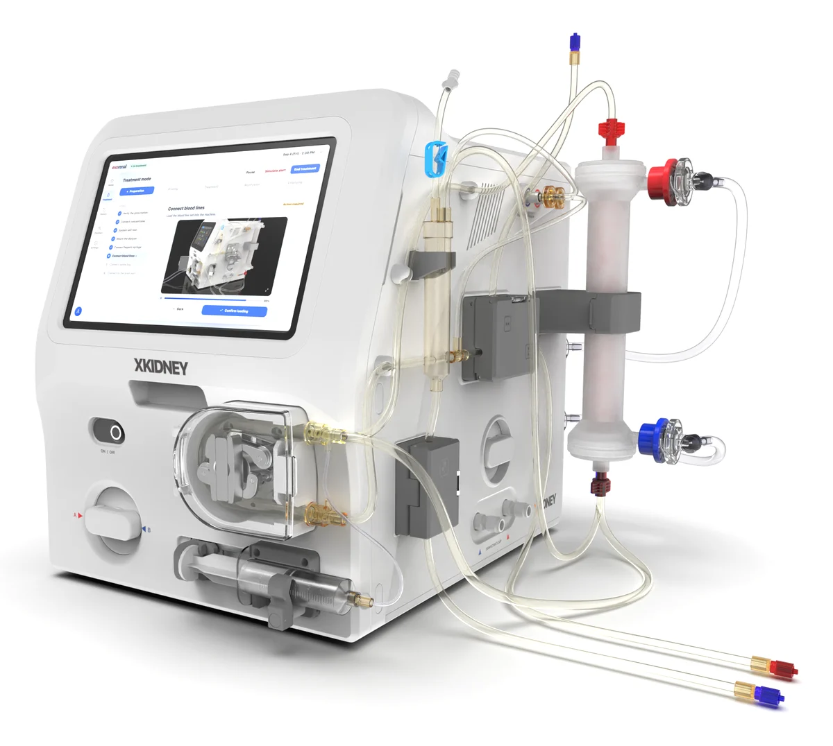 XKIDNEY with blood lines loaded